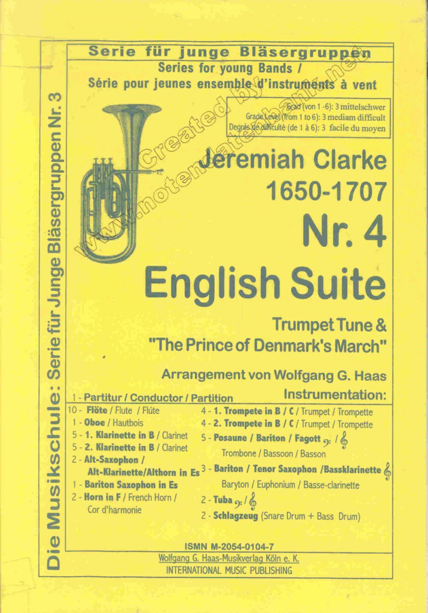English Suite: Trumpet Tune and 'The Prince of Denmark's March' - hier klicken