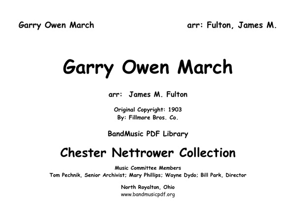 Garry Owen March - hier klicken