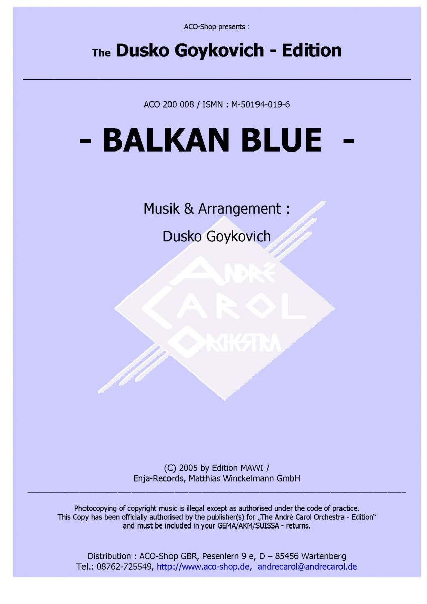 Balkan Blue - hier klicken Balkan Blue - hier klicken