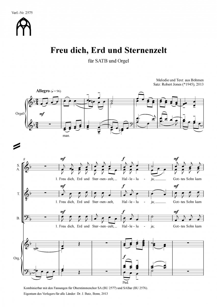 Freu dich, Erd und Sternenzelt - hier klicken