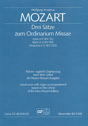 Mozart: Drei Stze zum Ordinarium Missae - hier klicken