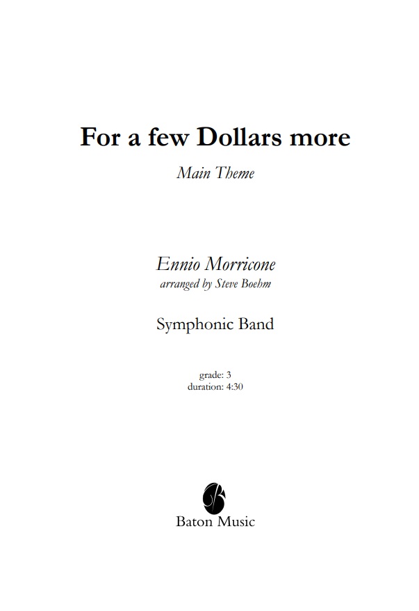 For a few Dollars more (Main Thema) - hier klicken