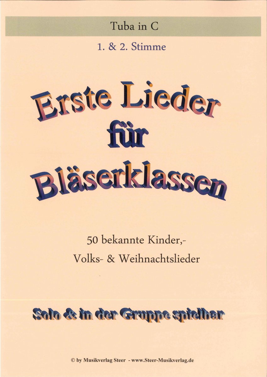 Erste Lieder fr Blserklassen - klicken fr greres Bild