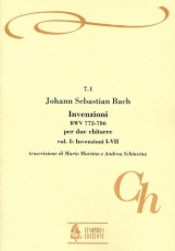 Inventions BWV 772-786 for 2 Guitars. #1, Inventions Nos. 1-7 - hier klicken Inventions BWV 772-786 for 2 Guitars. #1, Inventions Nos. 1-7 - hier klicken