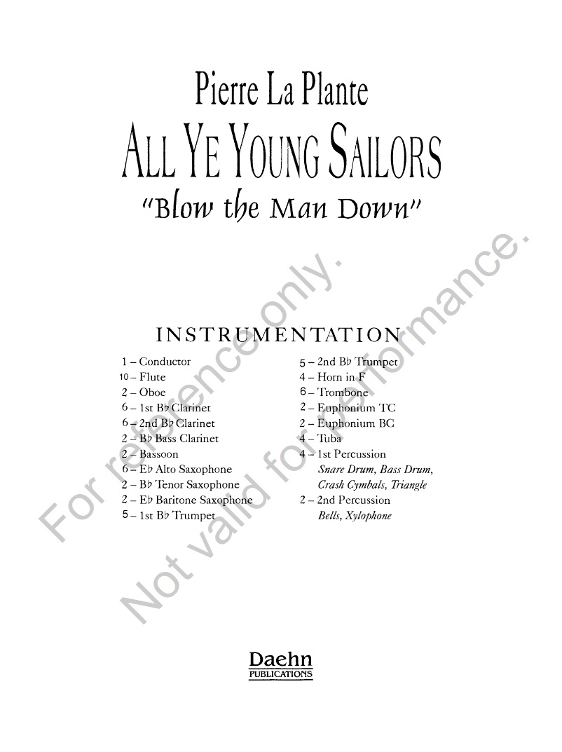 All Ye Young Sailors 'Blow the Man Down' - hier klicken