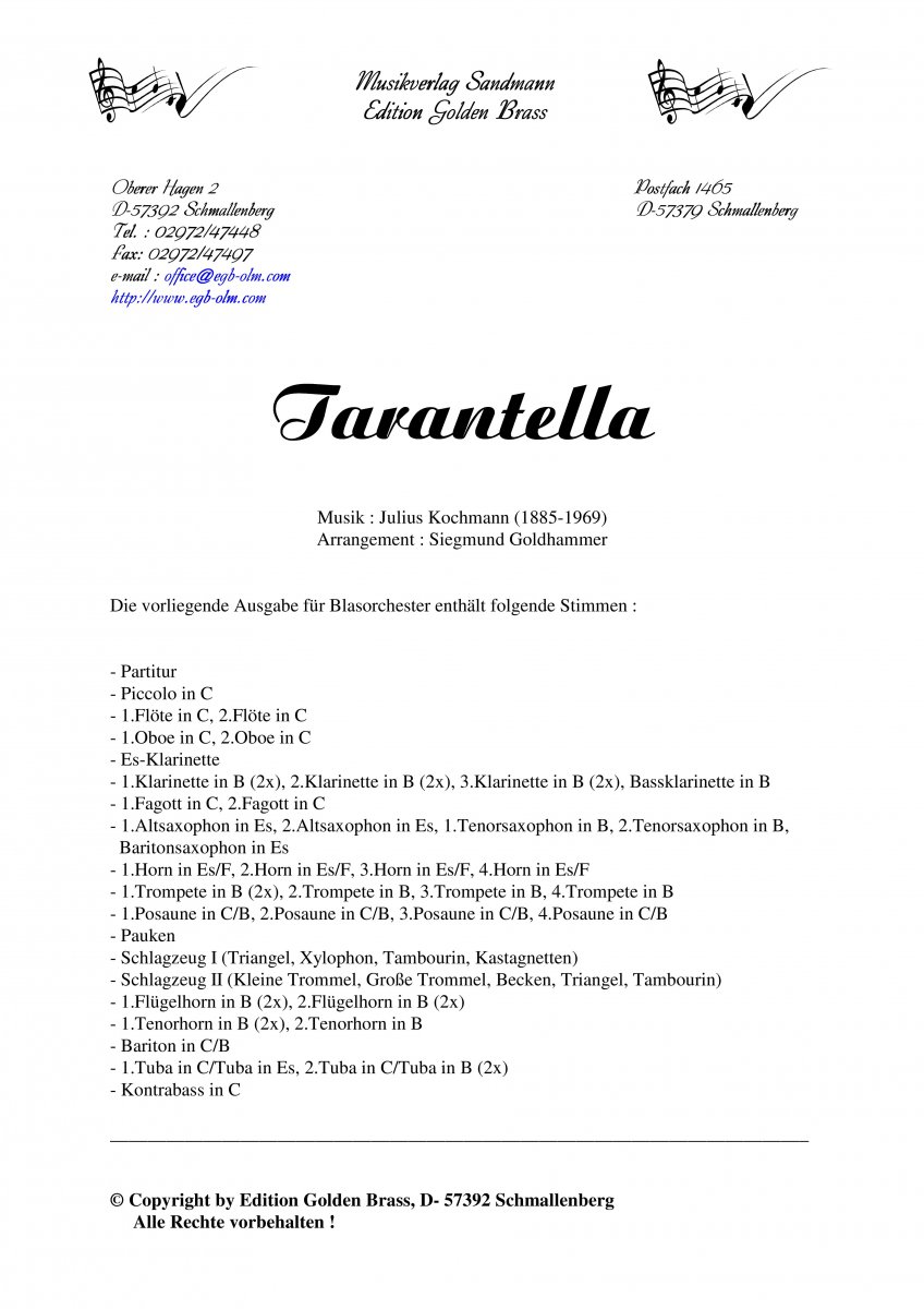 Tarantella - hier klicken Tarantella - hier klicken