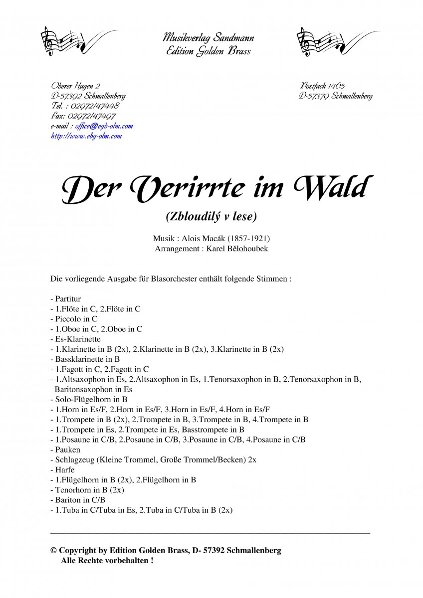 Der Verirrte im Wald (Zbloudil v lese) - hier klicken