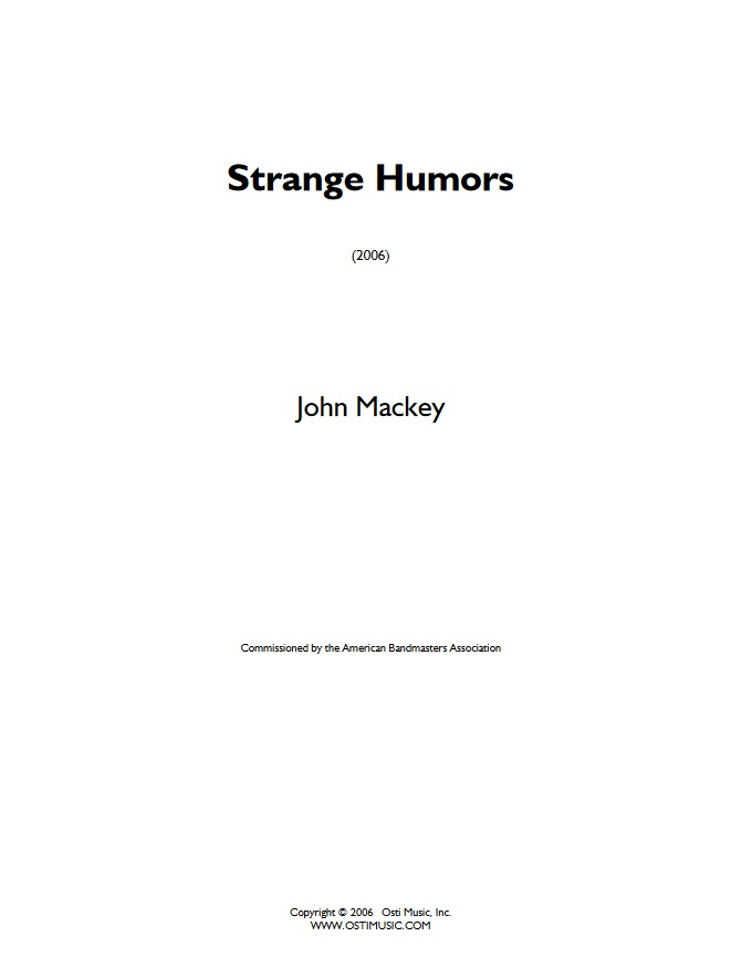 Strange Humors - hier klicken