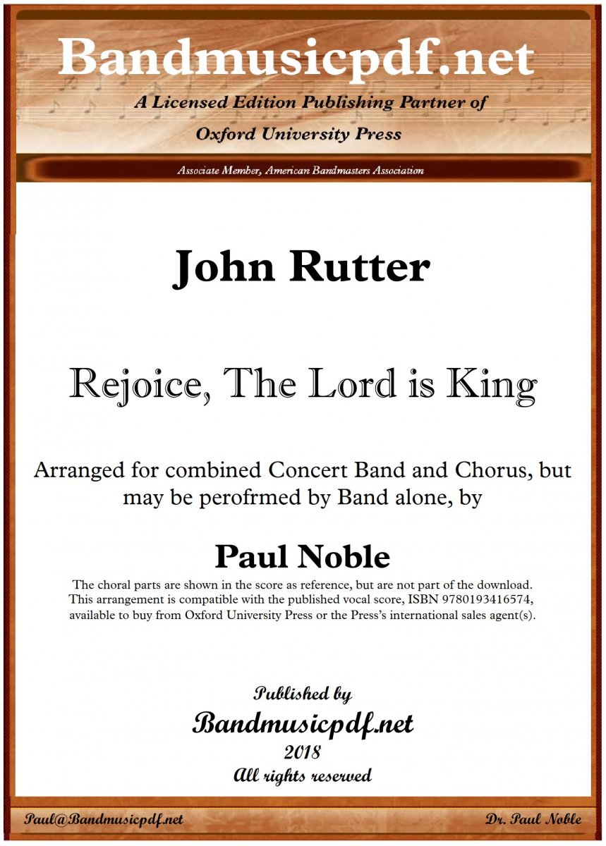 Rejoice, the Lord is King - hier klicken Rejoice, the Lord is King - hier klicken