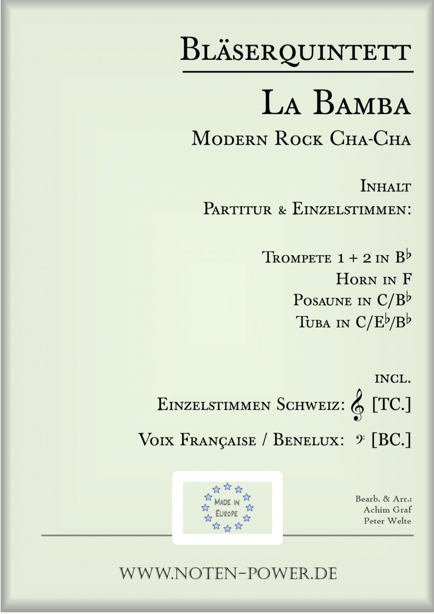 La Bamba (Modern Rock Cha-Cha) - hier klicken