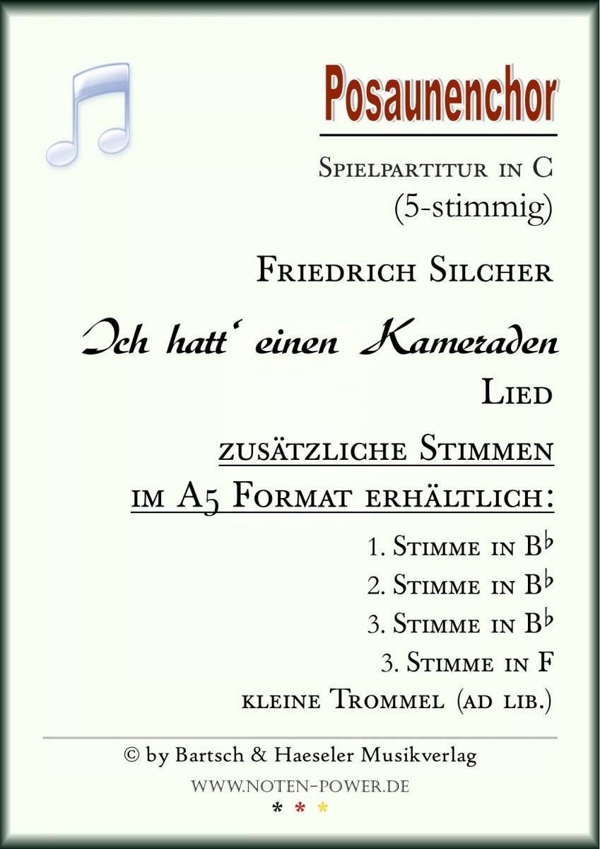 Ich hatt‘ einen Kameraden - hier klicken Ich hatt‘ einen Kameraden - hier klicken