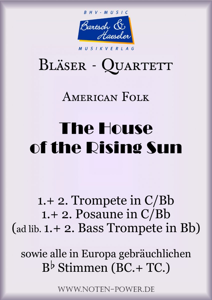 The House Of The Rising Sun  (American Folk) - hier klicken