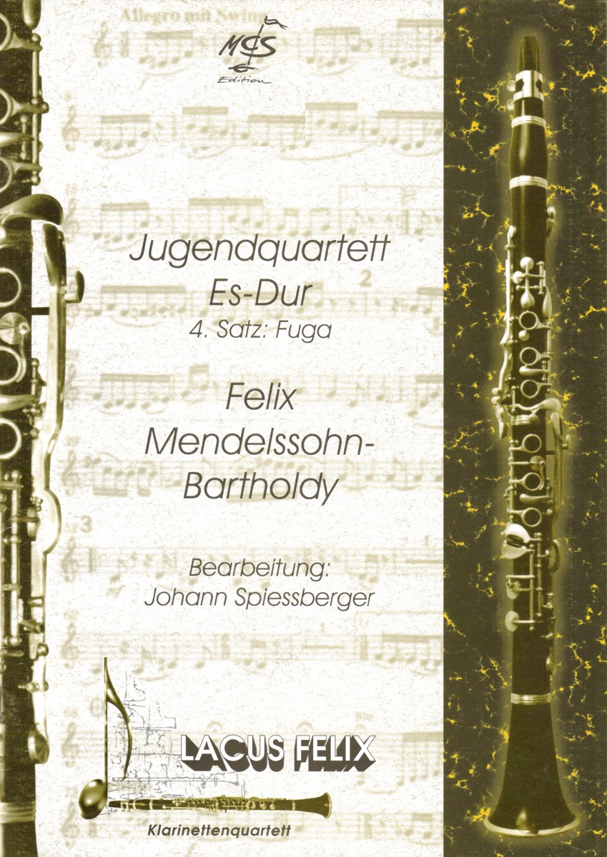 Jugendquartett Es-Dur / E-flat major (4.Satz Fuga) (1823) - hier klicken