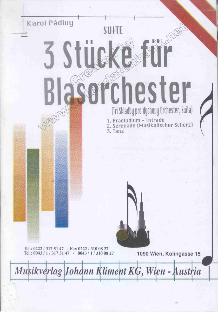 3 Stcke fr Blasorchester (Drei) (Tri skladby pre dychov orchester) - hier klicken