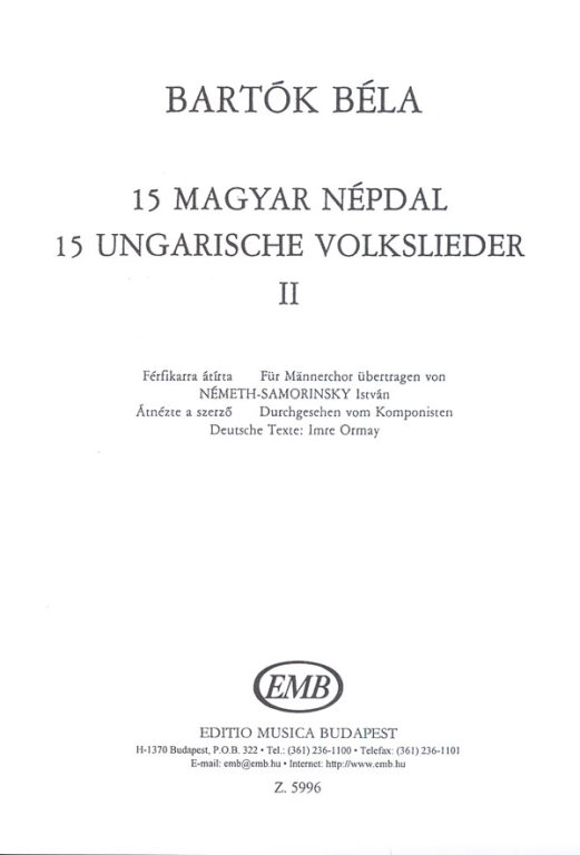 15 Ungarische Volkslieder #2 - hier klicken 15 Ungarische Volkslieder #2 - hier klicken